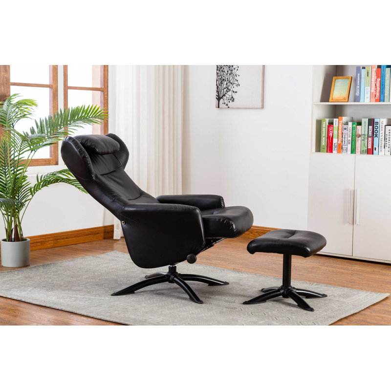 Latitude Run® Bourkelands 28.7" Wide Faux Leather Manual Ergonomic